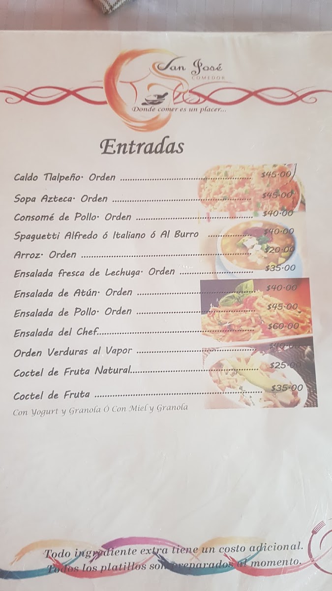 Comedor San José Puente Colorado Menu - Image 3